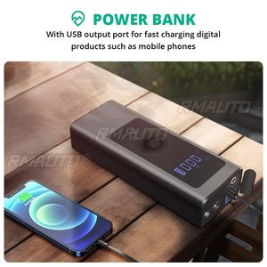 เครื่องช่วยสตาร์ทรถยนต์ 4 in 1 พร้อมปั๊มลม คอมเพรสเซอร์ 1000A อุปกรณ์สตาร์ท แบตสำรอง 12V เครื่องเติมลมยางดิจิตอล 150PSI สำหรับรถยนต์และลูกบอล - Product Image 4