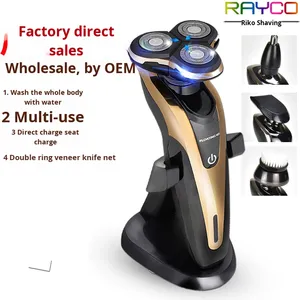 Afeitadora Eléctrica Inteligente Recargable con Tres Cuchillas, Recortadora de Barba Impermeable, Alimentación USB, Venta al por Mayor, Dropshipping - Product Image 5