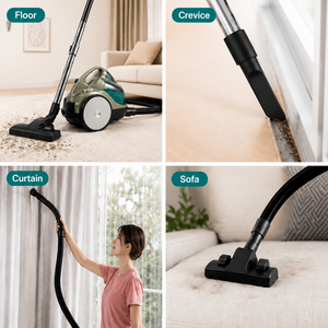 Bagless Canister <b>Vacuum</b> Cleaner 22kPa Cyclonic Dual 2L Dust Cup Cylinder <b>Vacuum</b> Cleaner for Hard Floor Carpet Pet Hair OEM ODM - Product Image 2