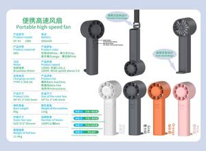 Ventilador de Mano Recargable Mini, Portátil, Tres Velocidades, Plástico, Bajo Ruido, Eficiente Energéticamente, para Hogar y Auto, USB - Product Image 6