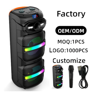 ABS-8201 Haut-parleur sans fil OEM d'usine 2026, nouveau, avec lumière d'ambiance colorée, son stéréo à basses profondes, portable pour fêtes et maison - Product Image 1