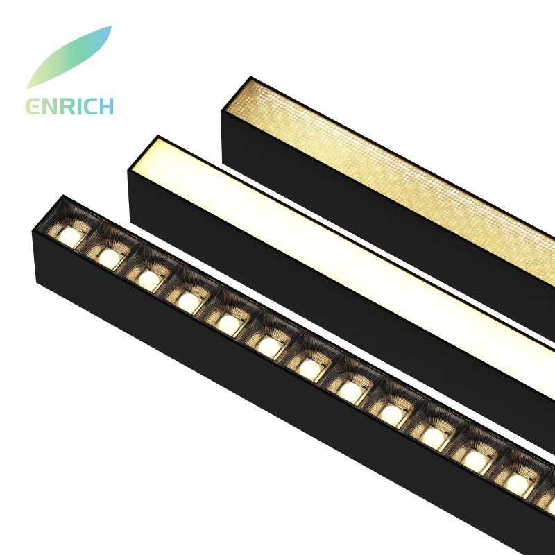 Power Selectable CCT LED Linear Light for Office Aluminum Lamp Body with DIP Switch