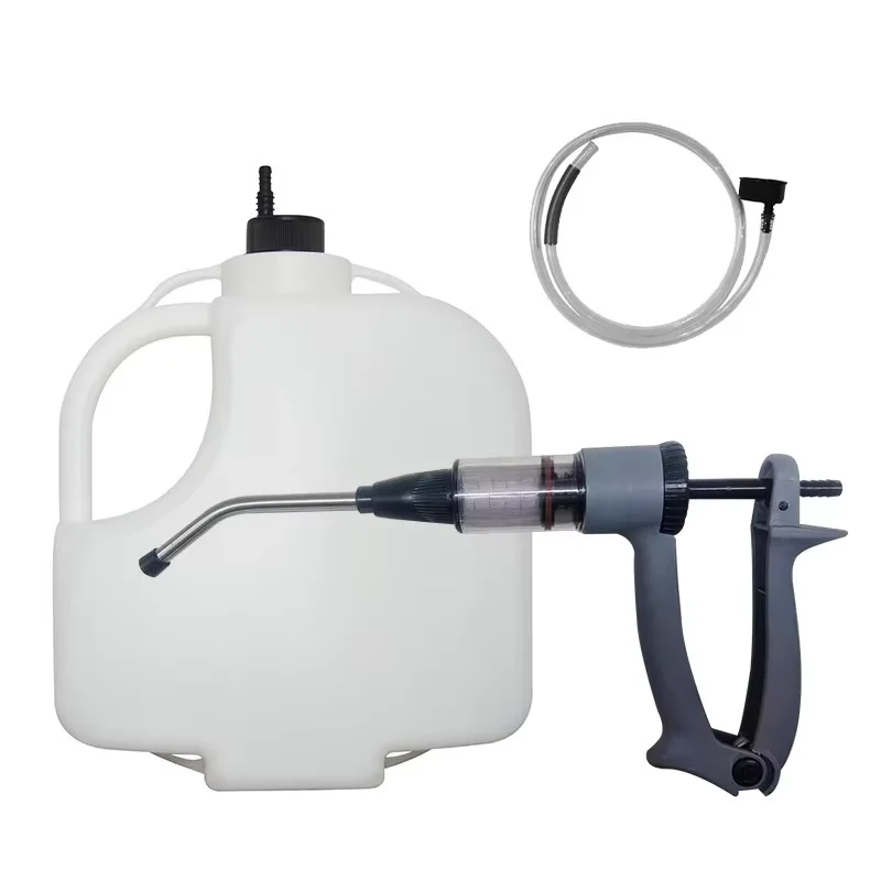 Automatically-Adjustable External Anthelmintic Continuous Drug Feed Device Veterinary Syringe for Oral Drug Administration Pig