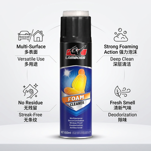 LAMBOSS 650ML Lemon Scented Multipurpose Foam Cleaner Zero Residue for <strong>Automotive</strong> and Household Leather Sofas - Product Image 2