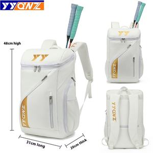 Sac à dos professionnel personnalisé pour raquettes de badminton en maille, lot de 3, sac de sport décontracté à double épaule, articles authentiques en PU - Product Image 6