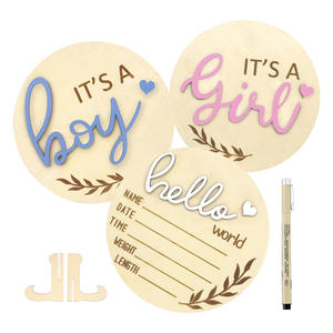 Tableau d'affichage 3D en bois pour la fête du sexe révéler la <span class=keywords><strong>grossesse</strong></span> garçon/fille tableau d'affichage pour la fête des mères Pâques Noël - Product Image 1