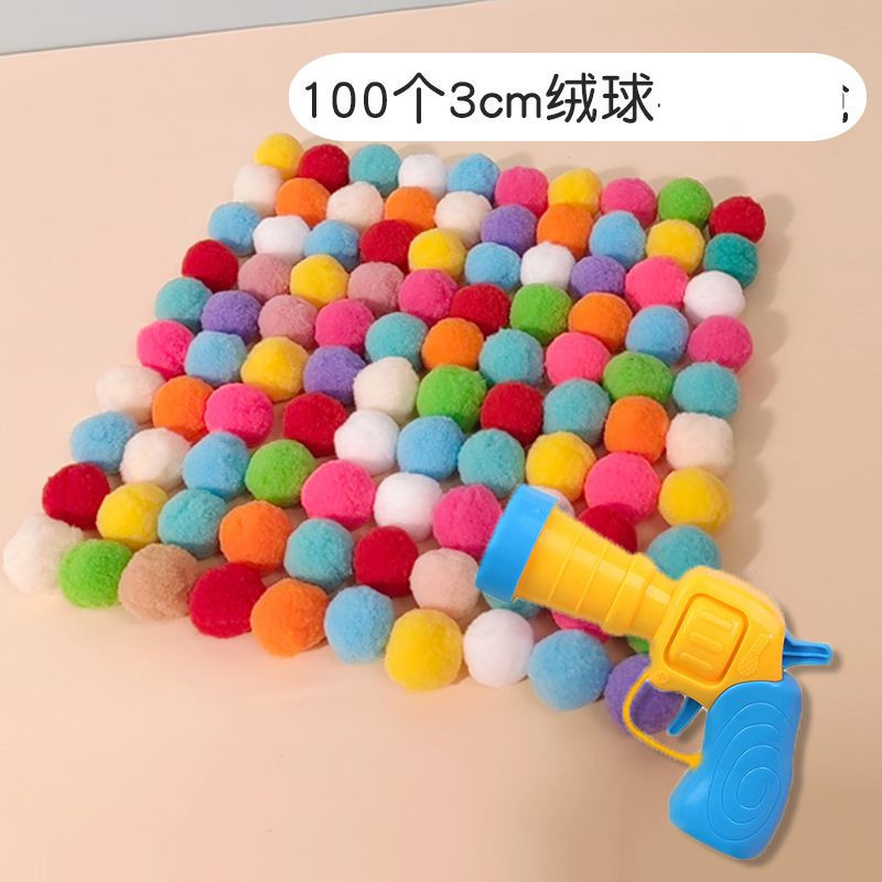 100 boules de poils de 3 cm