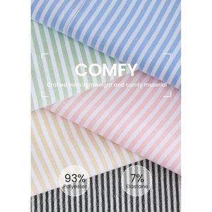 FOXA Pantalones cortos tipo bóxer a rayas para mujer, con volantes en el dobladillo, de algodón suave, informales, de verano, para descansar, con bolsillos - Product Image 5