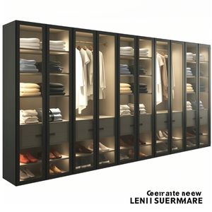 خزانة ملابس غرفة نوم بتصميم جديد خزانة ملابس خشبية مخصصة - Product Image 4