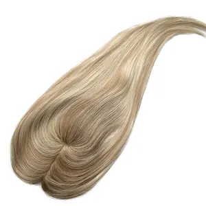 La fábrica de alto rango ofrece los adornos para el cabello prearrancados bases de seda cabello humano sin desprendimiento para un tamaño personalizado
