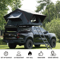 Tente de toit souple 4x4 tout-terrain quatre saisons à montage rapide, coque en alliage d'aluminium alvéolé, tissu Oxford léger et imperméable