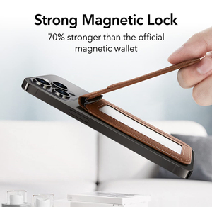 Minibook Magnetische Handyhülle, Multifunktionales Portemonnaie aus PU-Leder mit Kreditkartenhalter, RFID-Aluminium-Ausweishalter, Kartenetui - Product Image 4