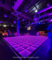 Événement de fête LED Dancefloor Tiles RGB 3in1 Éclairage mixte DMX LED Dance Floor Panel 3D Mirror Dance Floor Lights