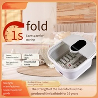 Baignoire de Massage Pliable et Chauffante Électrique pour Pieds – Appareil Portable de Spa et Massage des Pieds avec Rouleaux