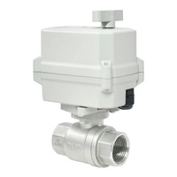 Vanne à bille motorisée SS304 à actionnement rapide 2 secondes, 1/4''-1 1/4'', déverrouillage et assemblage rapides, sécurité intégrée avec retour de position, 12-24V CC / 24V CA