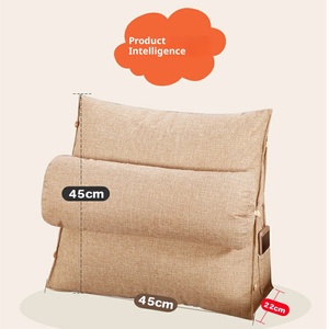 Almohada <span class=keywords><strong>de</strong></span> Cuña Ajustable <span class=keywords><strong>para</strong></span> <span class=keywords><strong>Cama</strong></span>, Rellena <span class=keywords><strong>de</strong></span> Esponja Acolchada, <span class=keywords><strong>de</strong></span> Lino y Algodón, con <span class=keywords><strong>Funda</strong></span> Extraíble y Lavable, Triangular, <span class=keywords><strong>para</strong></span> Dormir, Soporte Lumbar y Cervical - Product Image 3