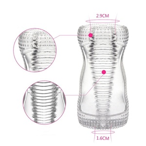 Coppa per Masturbazione Maschile Trasparente a Tre Fasi, Masturbatore a Grana Grossa per Allenamento e Ritardo, Giocattolo Sessuale per Adulti - Product Image 3