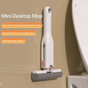 Mini-<span class=keywords><strong>balai</strong></span> portable en gros pour le nettoyage quotidien Petite éponge de vadrouille écologique en ABS avec poteau en acier <span class=keywords><strong>pliable</strong></span> Utilisation du sol - Product Image 4
