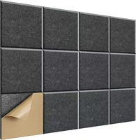 Panneaux muraux acoustiques multifonctionnels en fibre de polyester 100 % insonorisants, feutre écologique ignifuge DIY pour chambre et hôtel