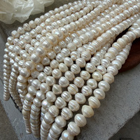 Perles d'eau douce naturelles non perlées, côtelées, en nacre ancienne, 11 mm, pour la confection de bijoux DIY ; 36 perles par brin de 38 cm