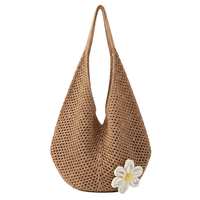 Sac fourre-tout tricoté personnalisé avec logo, grande capacité, poignée unique, coloré, pour femme, idéal pour le shopping et l'été