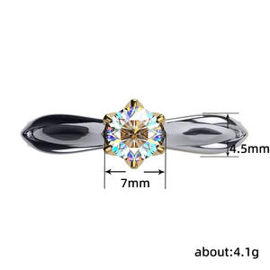 Anillo de Compromiso de Diamantes en Oro Blanco para Mujer Q439, Corte Brillante Redondo, Color G Natural, Estilo Clásico - Product Image 5