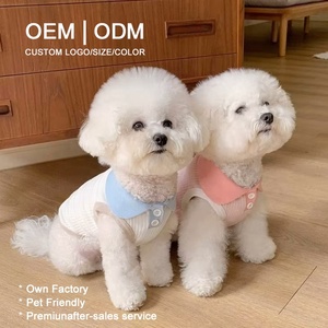 Abbigliamento per Cani di Piccola Taglia, Design Casual Primaverile ed Estivo con Colletto a Contrasto, Traspirante e Leggero in Maglia - Product Image 1