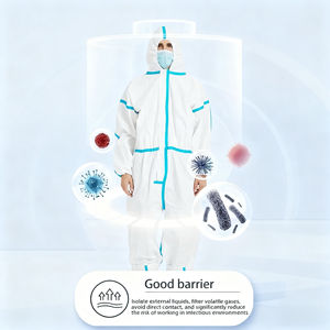 신체 보호를 위한 긴 소매 의료 보호복이 있는 남녀공용 일회용 완전 밀봉 PPE 작업복 - Product Image 2
