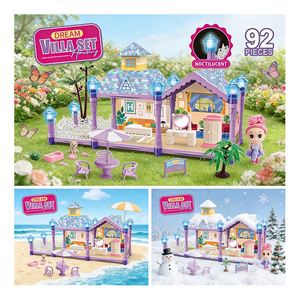 Kit de maison miniature en bois à construire soi-même avec éclairage, meubles, accessoires, modèle artisanal, cadeau créatif, jouet - Product Image 5
