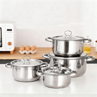 Ensemble de casseroles de cuisine multifonctionnel en acier inoxydable de 15 pièces pour la cuisine et le service