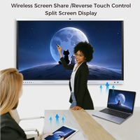 Tableau blanc interactif 4K UHD de 55/65/75 pouces avec système Android/Linux pour l'éducation, les bureaux et les réunions - Tableaux interactifs numériques 4K