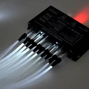 5W DMX512 10-Hole Cool White Fiber Optic Meteor Effect <b>Light</b> Kit with 3 Control Modes - Product Image 3