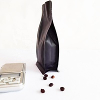 100g Standbeutel für Kaffee mit Ventil, flachem Boden, Seitenfalte, Aluminiumfolie + PP-Material, mattiert für besondere Anwendungen