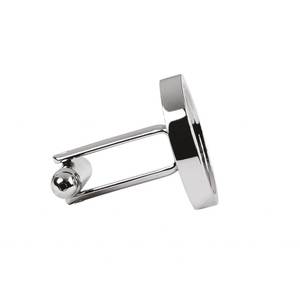 Mancuernillas Redondas de Diamantes con Diseño Hueco para Boda o Regalo - Product Image 2