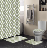 Einfache nordische Marokko Plaid Hotel Toiletten matte Gummi Backed Bade matten Teppiche Set Geometrische Super Absorbent Memory Foam Mat Set