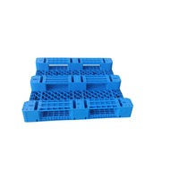 Palette en plastique robuste 1100x1100 HDPE empilable avec renforts en acier pour stockage industriel