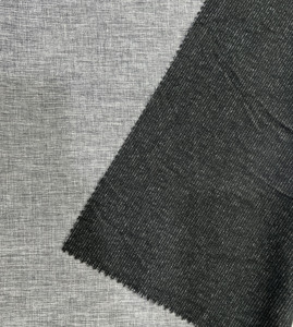 Tela gris jaspeada de poliéster texturizado con efecto lino para cortinas, prendas de vestir, tapicería y decoración del hogar. - Product Image 2