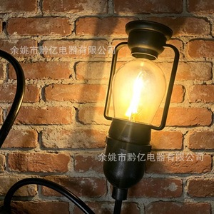 <b>Light</b> Strings E27 Led Iron Lamp With Wire <b>Plug</b> Extension Hanging Ceiling - Product Image 1