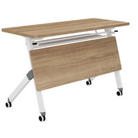 Table de formation extensible multifonctionnelle moderne en bois de haute qualité avec pieds en acier et roulettes