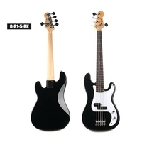 Guitare basse électrique 5 cordes avec corps en paulownia, touche en palissandre, 20 frettes, finition brillante, micro SS