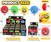 Jouet Squishy Personnalisé Visage Emoji, Doux, à Rebond Lent, Anti-Stress, Balle Sensorielle à Presser, OEM ODM, Vente en Gros, Cadeau, Non destiné aux enfants