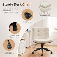 Chaise de bureau pivotante intelligente de haute qualité, 200 kg, sur mesure, pour visiteurs, avec pieds croisés et roulettes, pour bureau à domicile