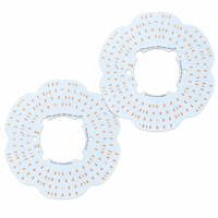 Panneau de circuit imprimé MCPCB en aluminium LED personnalisé OEM, forme de fleur en V, circulaire, 2835 SMD, pour panneau lumineux LED, lampe de plafond