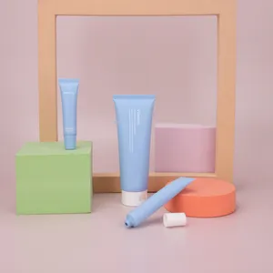 Wholesale Empty Cosmetic Packaging 10g 15g 100g Blue Tube Body Plastic Tube Packaging