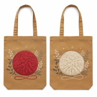 Sac en toile durable à imprimé élan, expédition rapide, stock disponible avec motif personnalisé pour l'emballage de marchandises saisonnières