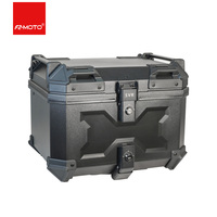 Boîtier supérieur de moto 45L-X | Matériau ABS | Conception à double verrouillage | Édition entièrement noire | Usine de coffre arrière-Vendu étanche