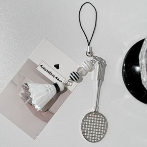 Porte-clés créatif en métal en forme de raquette de badminton, pendentif mignon pour téléphone, décoration de sac de niche, petit cadeau événementiel, accessoire porte-monnaie - Product Image 1