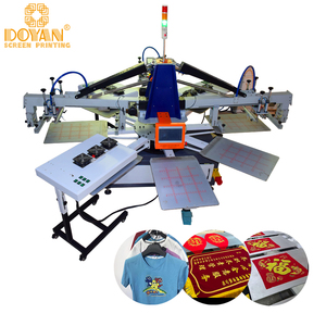 Doyan giá thấp Carousel serigrafia <span class=keywords><strong>3</strong></span> <span class=keywords><strong>colour</strong></span> 8 trạm tự động màn hình lụa máy in cho dệt in ấn - Product Image 3