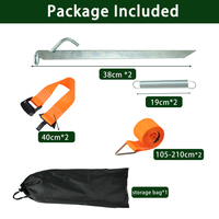 Kit d'ancrage pour auvent de camping-car extérieur durable, système de commande manuel, crochets en métal polyester, capacité 3-4 personnes, accessoires à boucle à came