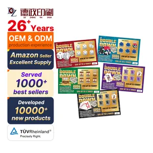 Wholesale Diy Sample Small Custom Paper Win Free Game rules Roll Packing Scratch Off Cards Lottery Tickets